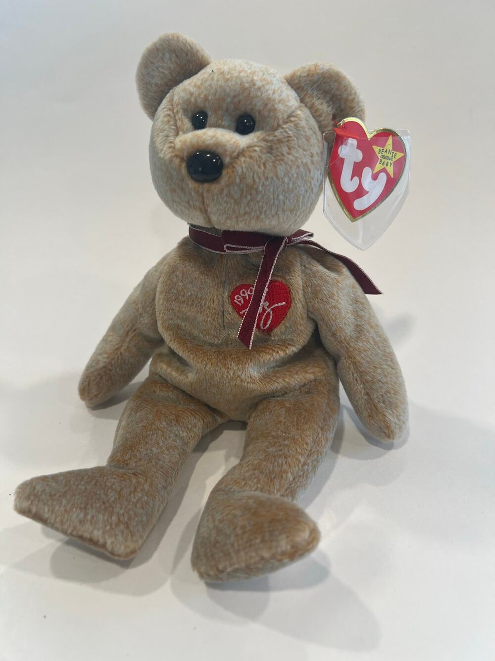 Ty Beanie Baby Signature Bear 1999 Beanbag Plush Stuffed Toy Collectible